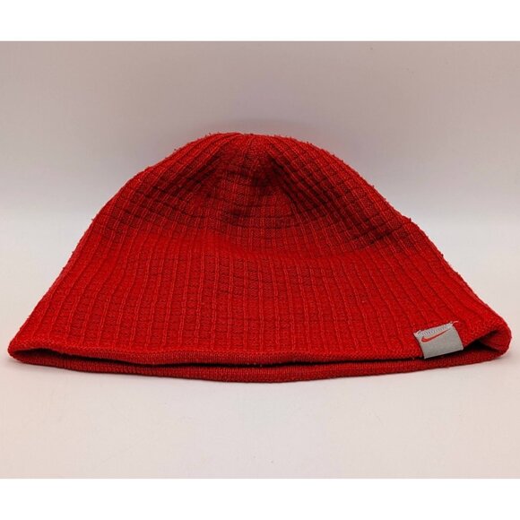 The Ohio State Buckeyes Nike Beanie Winter Waffle Knit Ski Hat One Size OSFM Red - Picture 4 of 4
